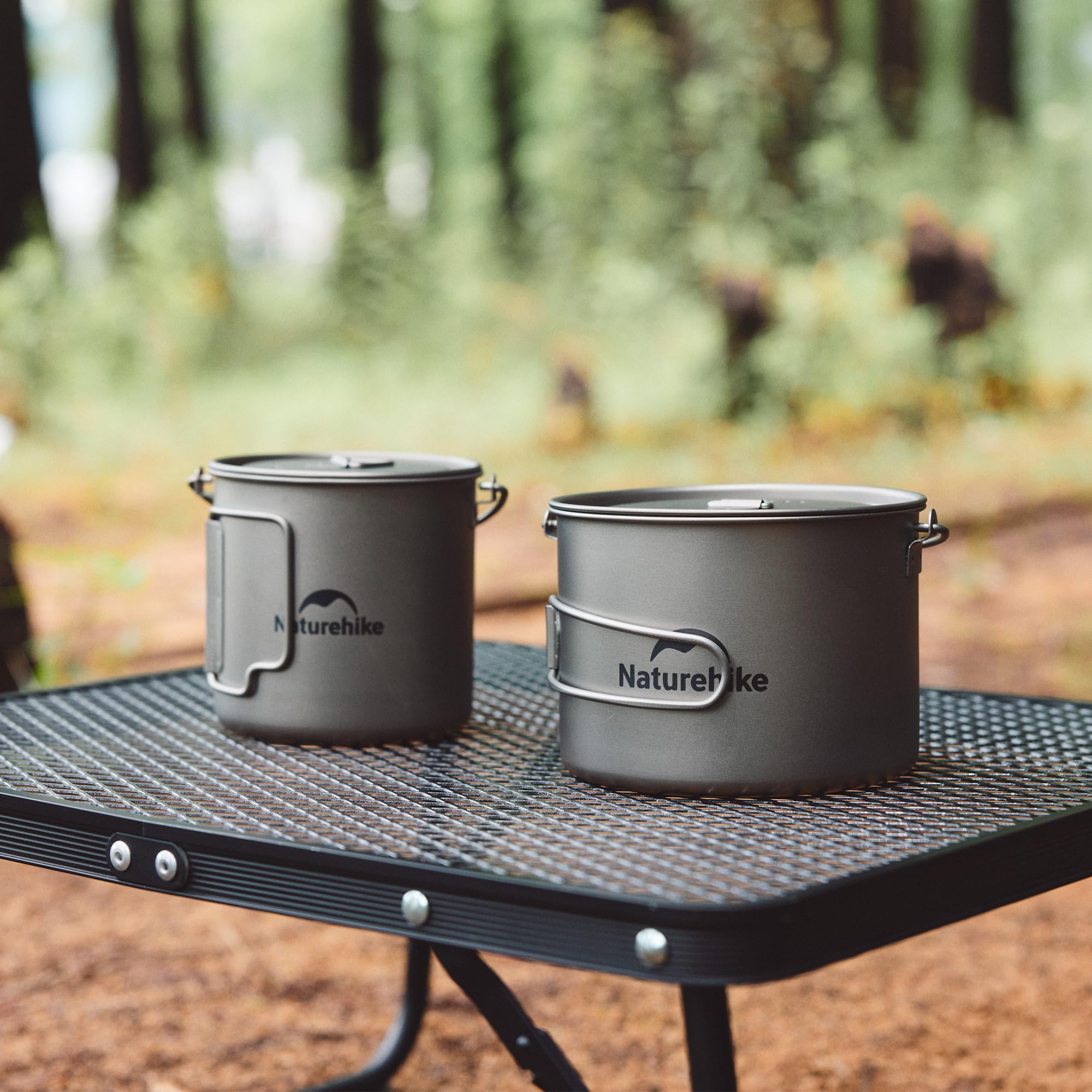 Naturehike Titan Becher Camping Topf mit Bail Handle 650ml/900ml Tee Kaffee Wasser Tasse Outdoor Topf Leichtes Kochgeschirr mit Deckel & Klappgriff für Camping Wandern Picknick
