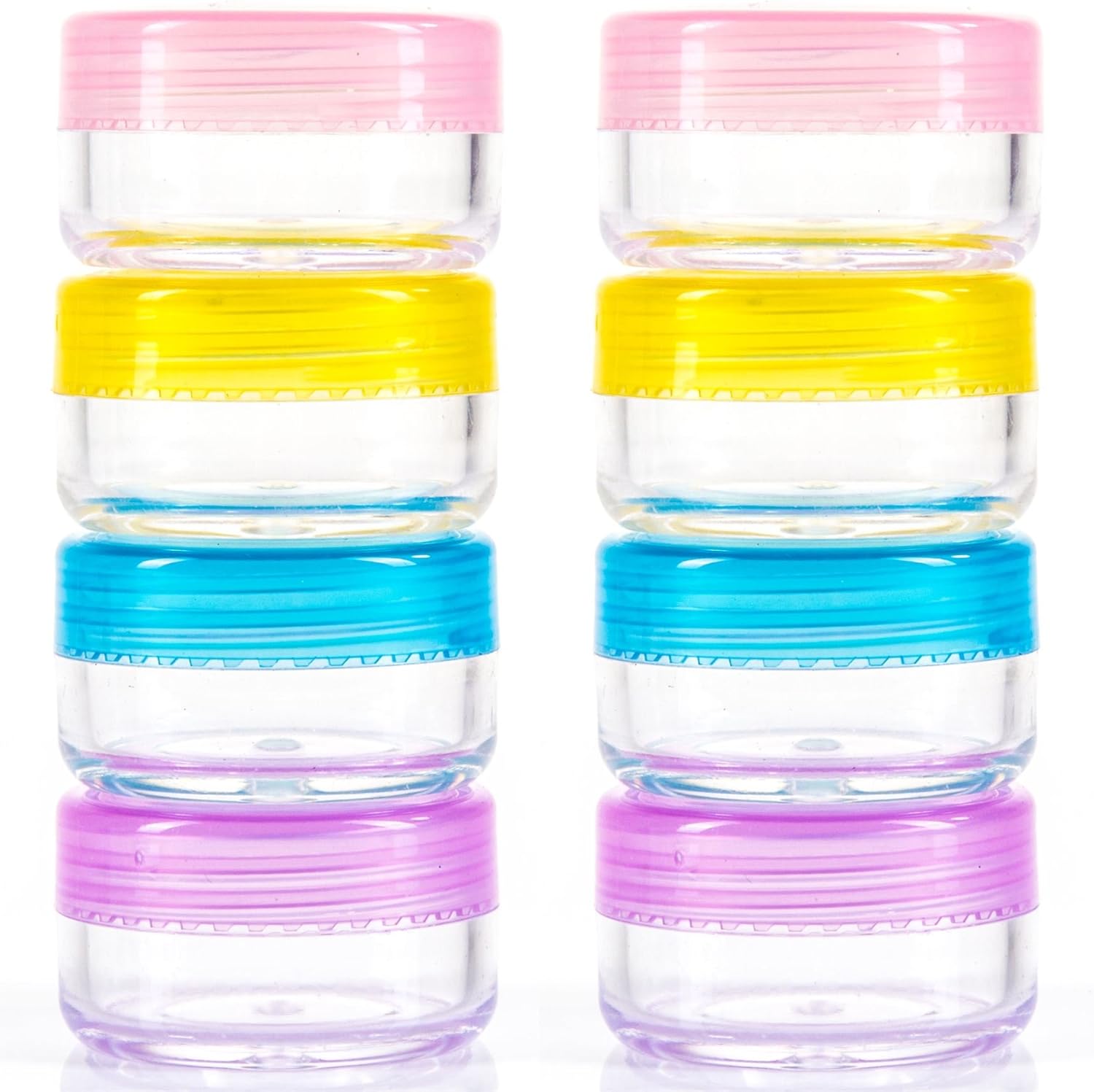 8Pc Clear Travel Pots 10ml for Cosmetic Cream Makeup Container Tub