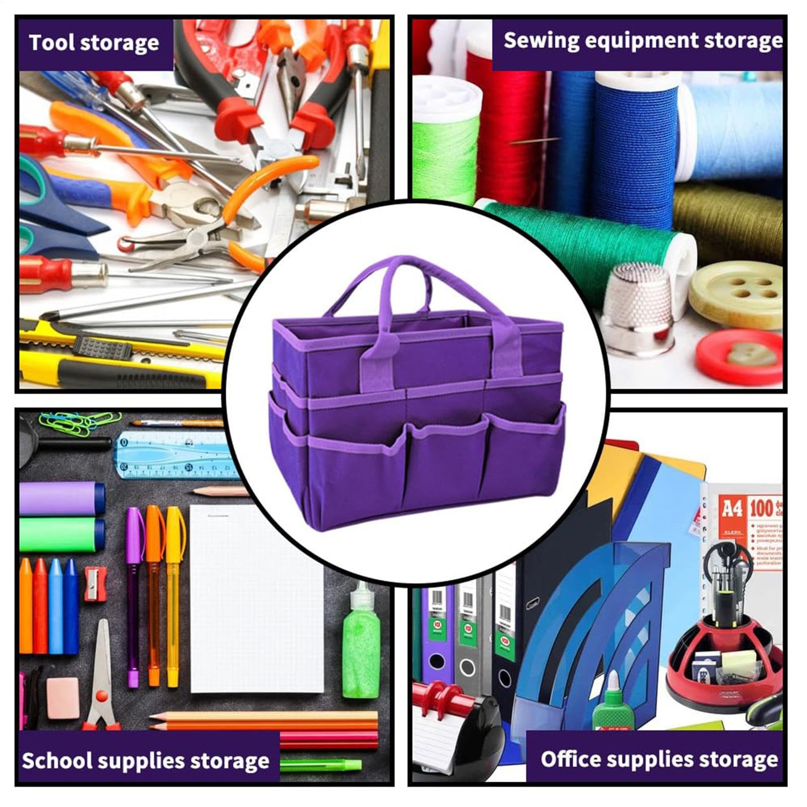 Borsa Portaoggetti Da Giardino Housolution - Multi-Tasca, Tracolla Regolabile, Verde - Foto 5