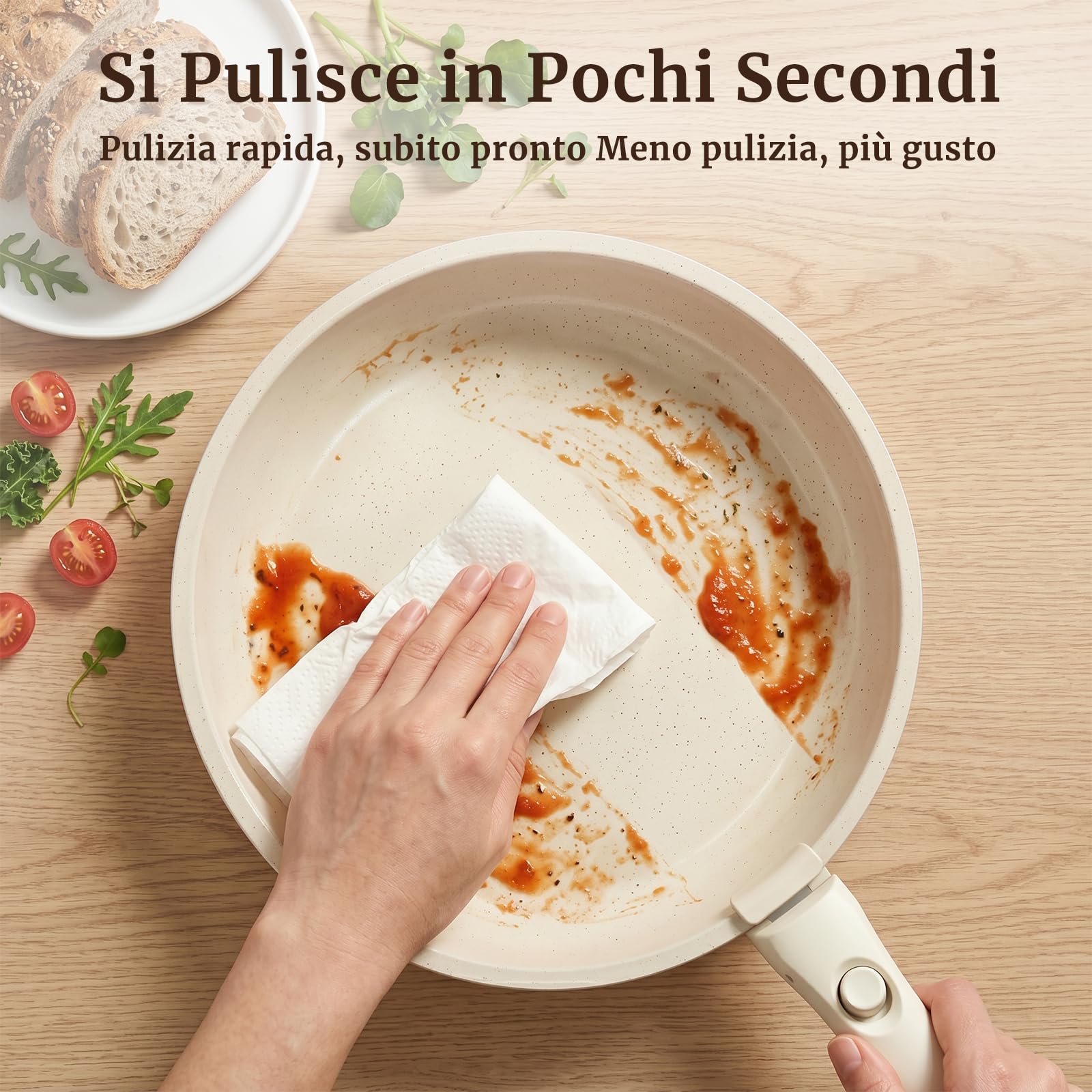 YASHE Pentole induzione 21 pezzi, atossiche, senza PTFE e PFAS | Tegame con Coperchio, Set di Pentole e Padelle Antiaderente in Granito, Salvaspazio Impilabile per Camper