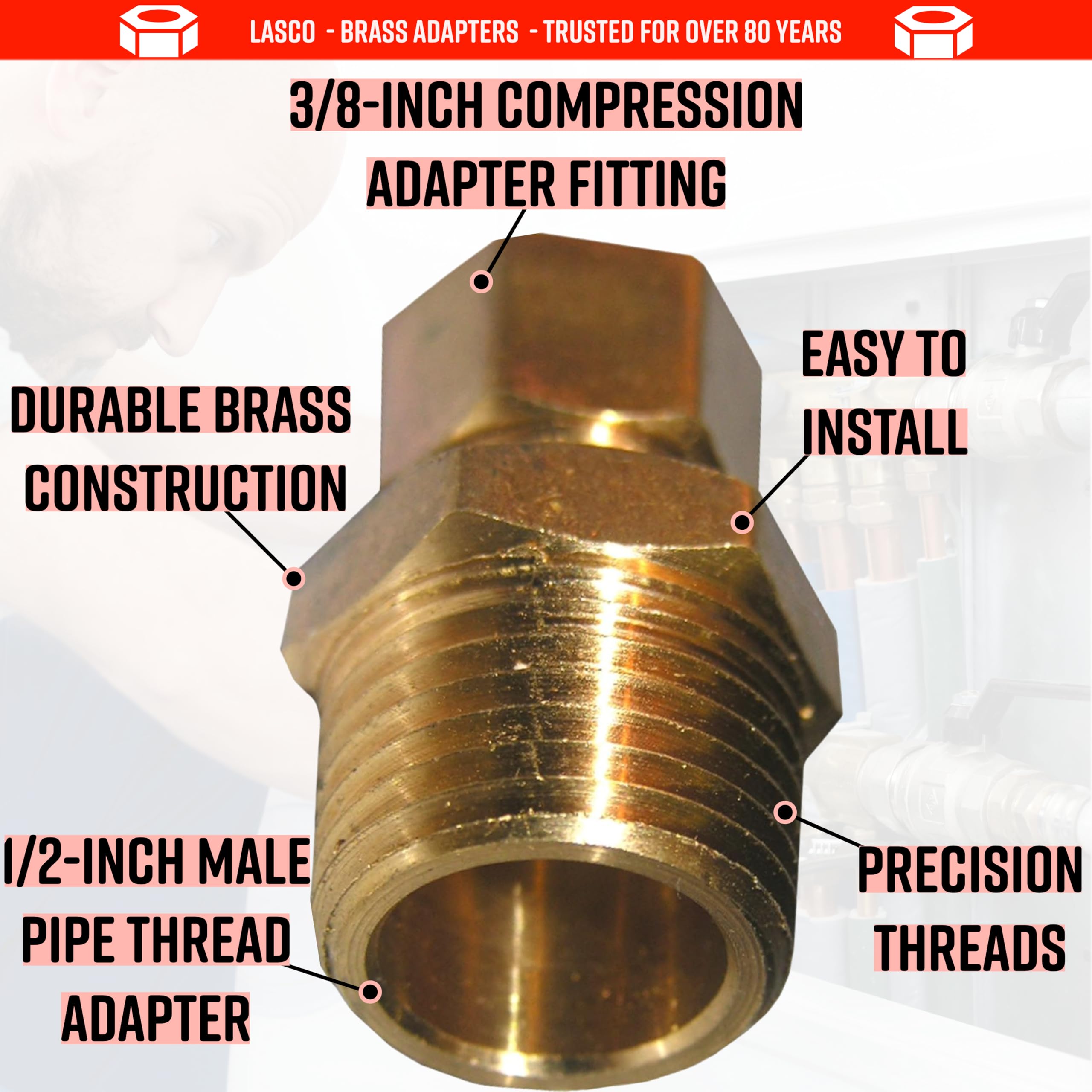 Amazon.com: LASCO 17-6837 3/8-Inch Compression by 1/2-Inch Male