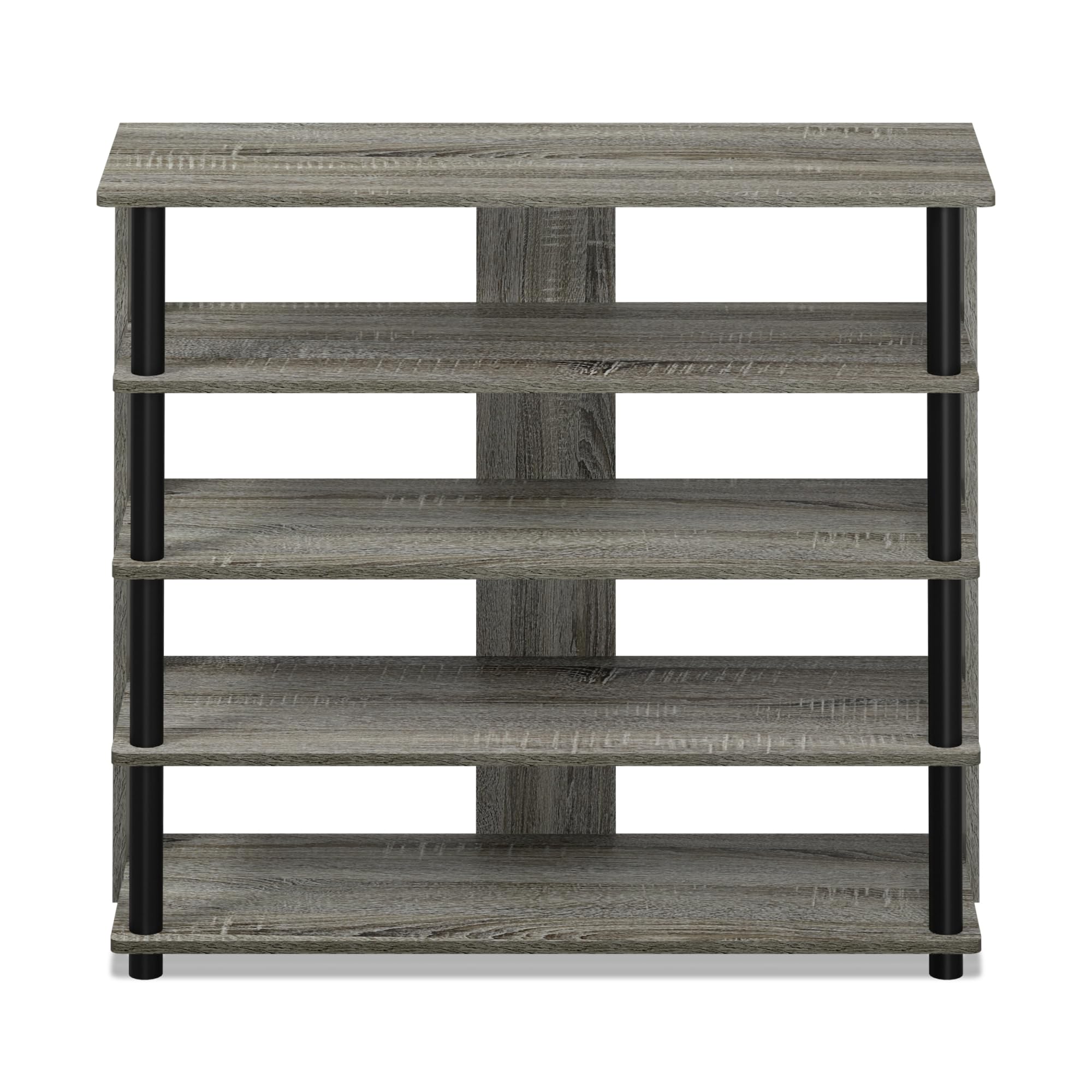 Amazon.com: Furinno Turn-N-Tube 5 Tier Wide Shoe Rack, French Oak