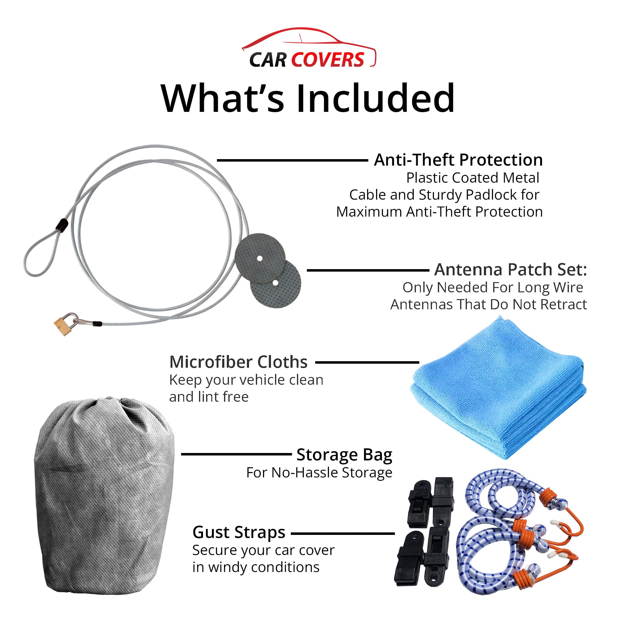 AllGuard Weatherproof Max SUV Car Cover Warranty Compatible with Ford 2021-2024 Bronco 4 Door- Outdoor Cover Theft Cable — view 7