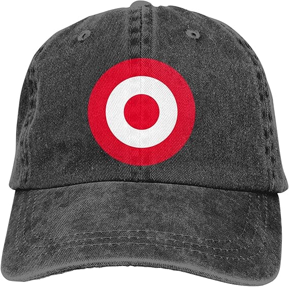 Red Target Bullseye Hats Vintage Baseball Cap Beach Dad Sun Hat Outdoor