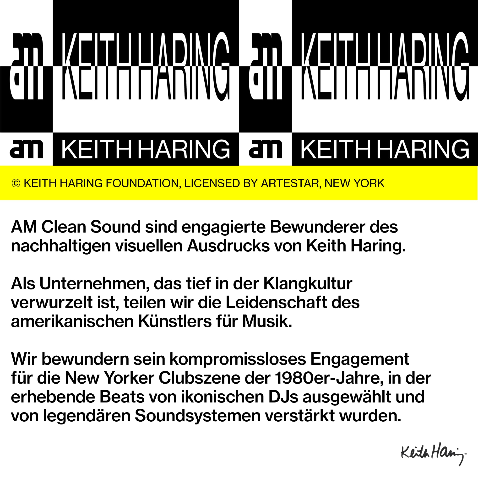 am Vinyl Reinigungsset 3-in-1 – Reinigungsspray 200 ml, Stylus Cleaner, Kohlefaserbürste & Reinigungstücher, Keith Haring