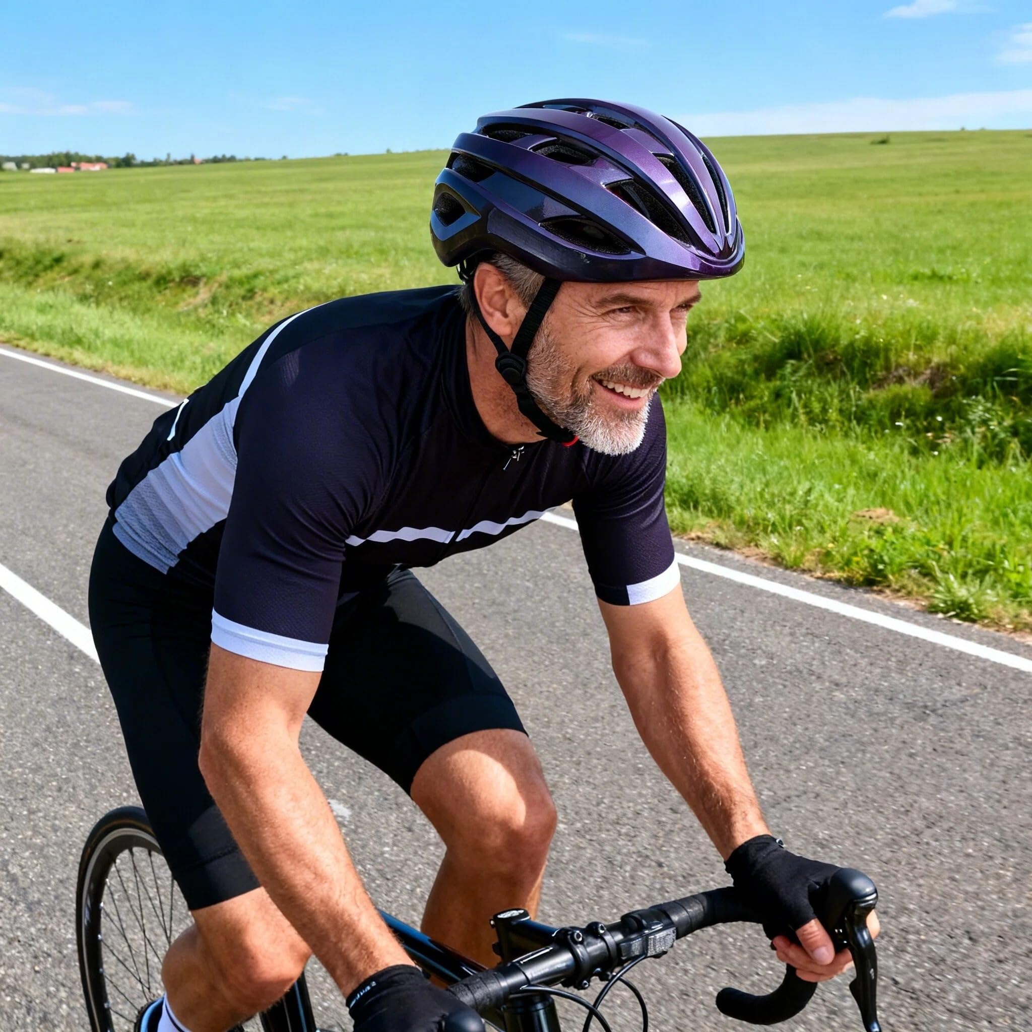 Casco Bicicleta Adulto con Visera Extraíble Forro Lavable Cascos Bicicleta Montaña Ajustable para Adultos Que Montan en Montañas y Carretera (Tamaño de la Cabeza 58-62cm) — view 5