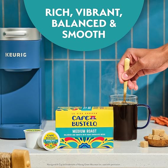 Cafe Bustelo Medium Roast, Single Serve Coffee Pods, 10 Count (Pack of 1)