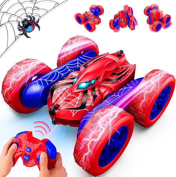 SYOKZEY RC Cars Remote Control Car, Double Sided 360°Flip 4WD Rechargeable RC Drift Car,Toys for 3-12 Year Old Boys,Toy