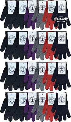 Yacht & Smith Wholesale Bulk Winter Gloves For Men Woman, Bulk Pack Warm Winter Thermal Gloves