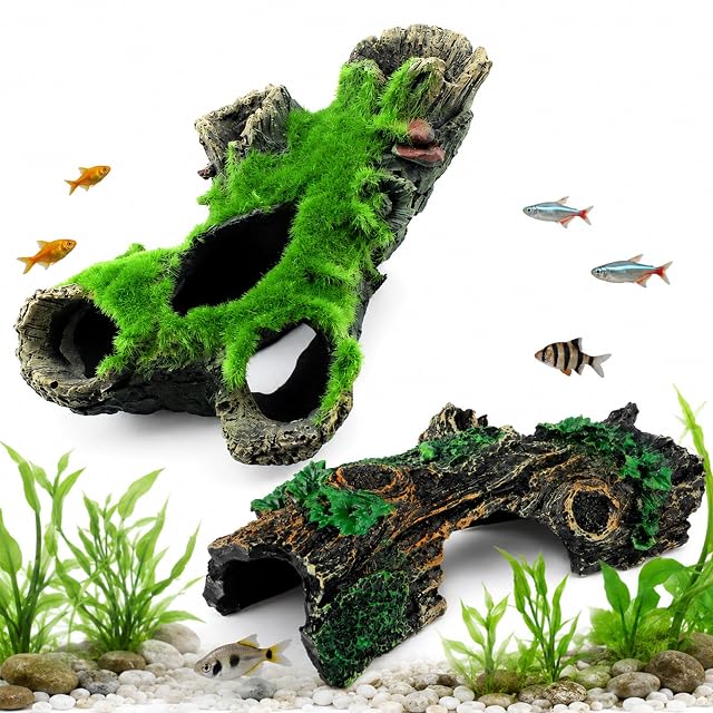 FuYelng 2 Piezas Decoración para Acuario con Musgo Simulado