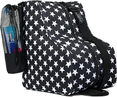 Fydelity Lindas bolsas para patinaje sobre ruedas para mujeres bolsa ideal para patinaje cuádruple o bolsas de patines para niñas uso como bolsa de
