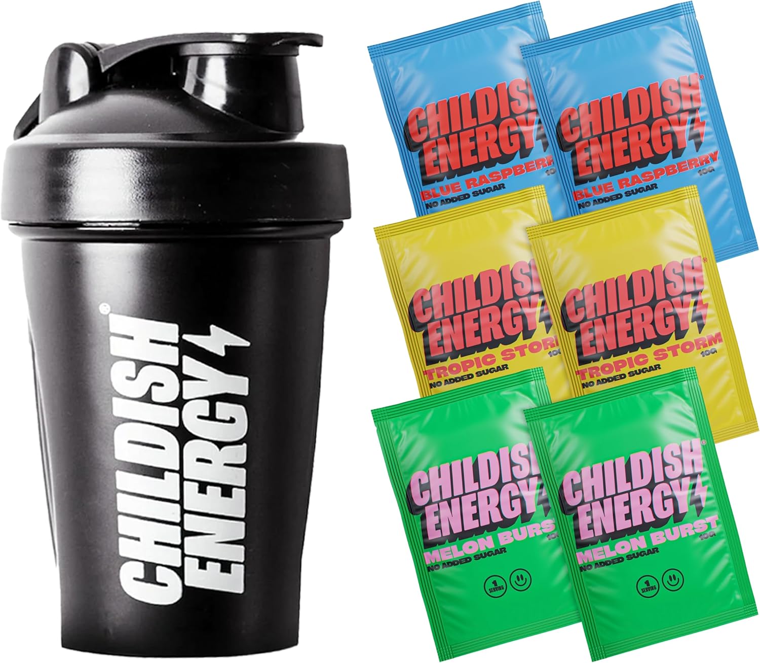 Childish Energy Drink Powder Deluxe Pack Focus Boost 150mg Caffeine