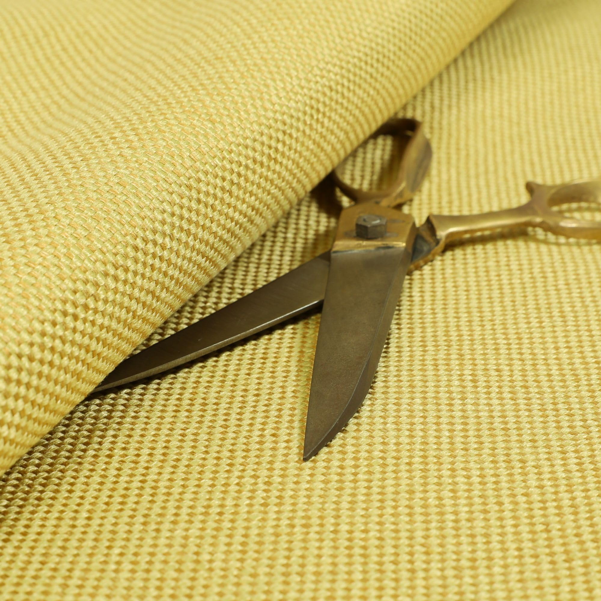 Redbrick Mill Fabrics Flame Retardant Dual Coloured Textured Chenille Weave Yellow Furnishing Upholstery Fabric (Per Metre) โ image 1