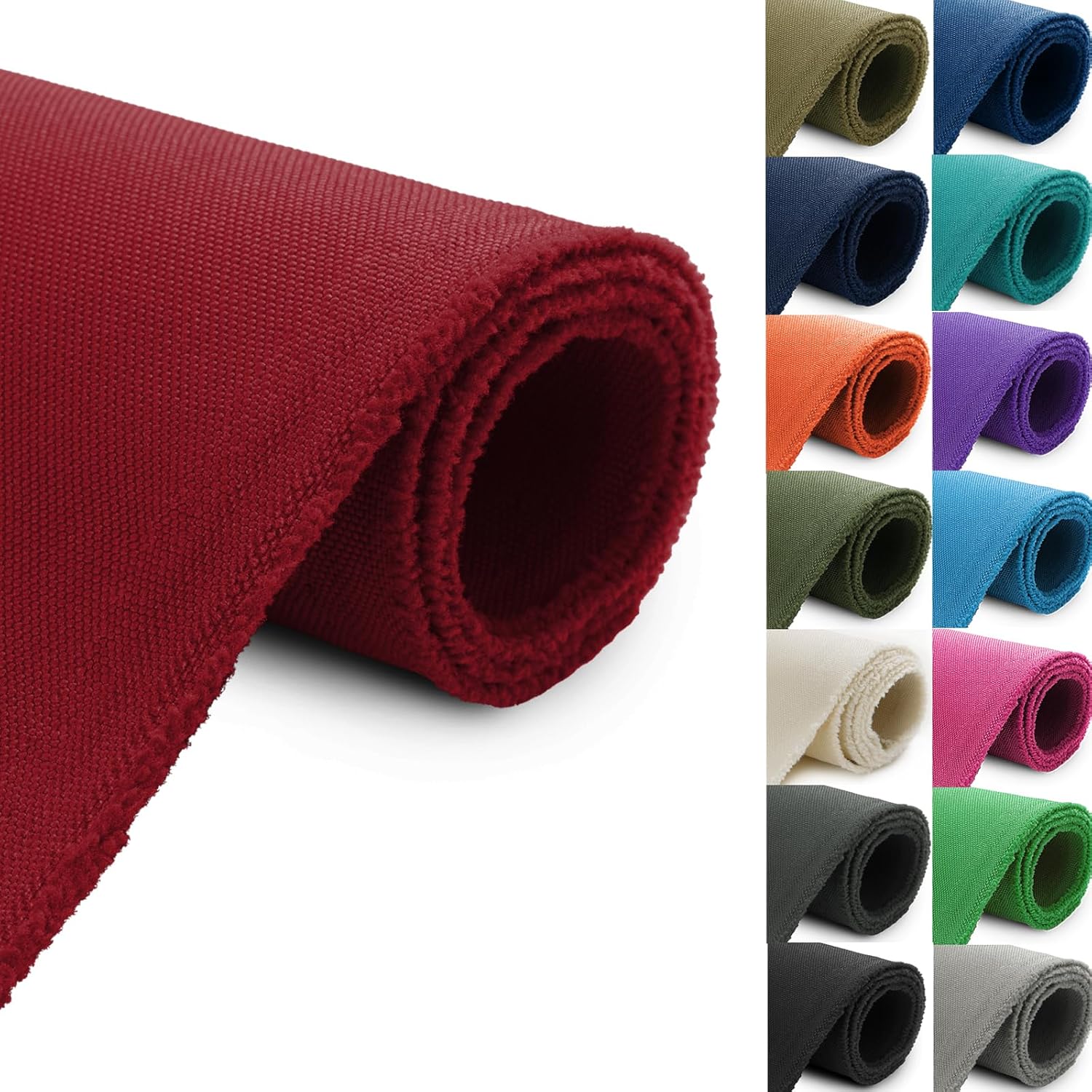 Thickened Waterproof Canvas Fabric by The Yard 1200D 58" W Outdoor Upholstery Material Heavy Duty Fabric Water Resistant Sewing Material for Chair Patio Cushion Purse Bag 3 Yard Red