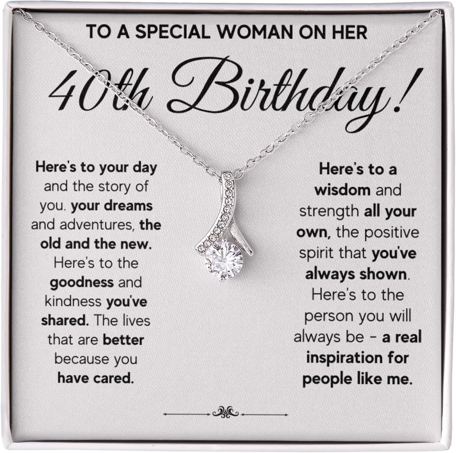 Fg Family 40歳 Gift Mall メッセージカードとギフトボックス付き 女性 女性への最高のギフト 素晴らしいハッピーバースデー 誕生日プレゼント 定番 Gift