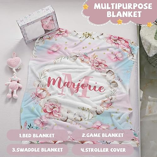 Miniatura 5 de Manta de bebé personalizada para niñas y niños, manta de bebé personalizada con nombre, mantas personalizadas con nombre para niños, manta de