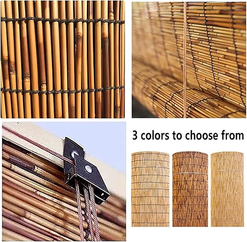 Miniatura 6 de Persianas de bambú enrollables de bambú, persianas de bambú para ventanas, persianas enrollables de bambú para exteriores, cortinas de bambú para