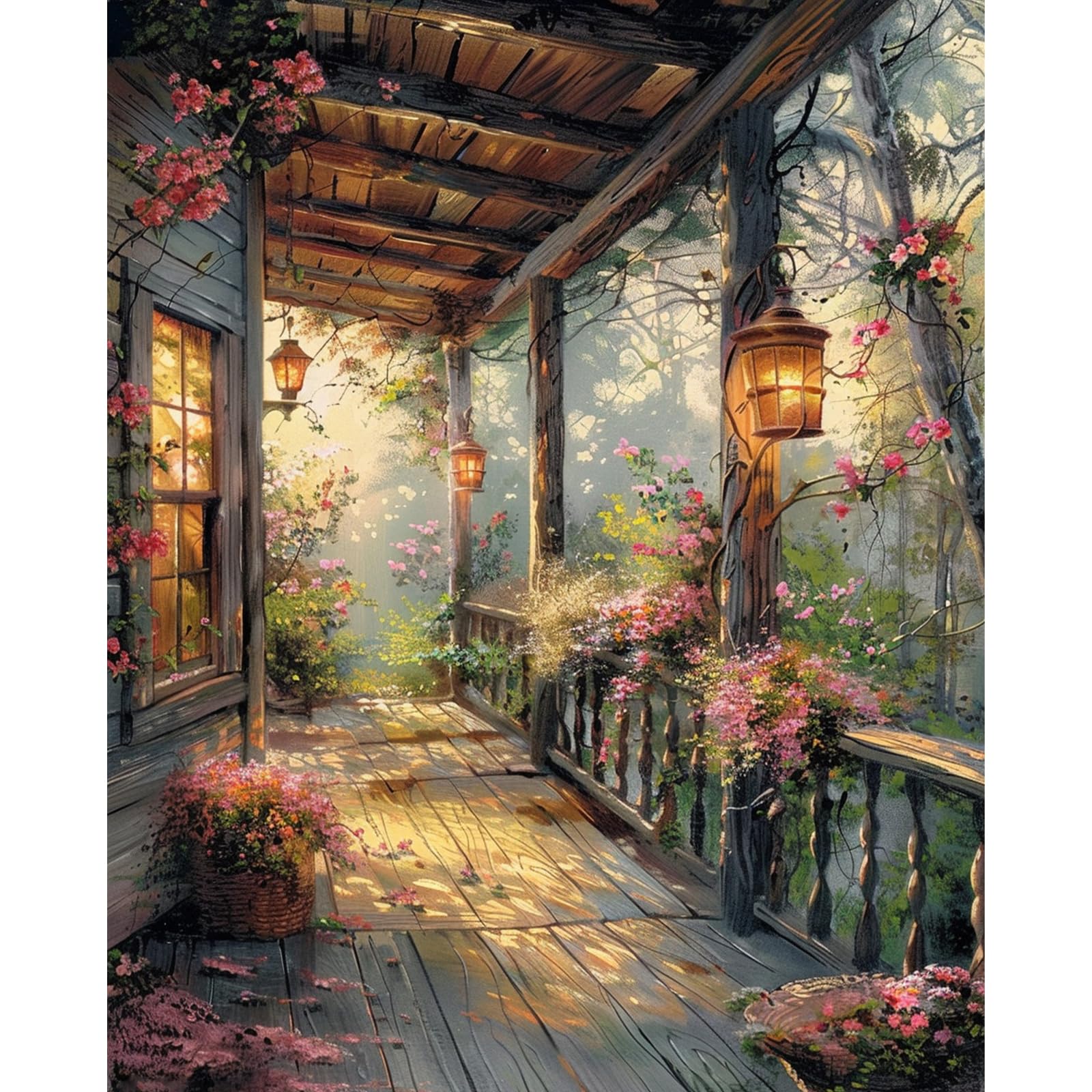 NEWENMO Paint By Numbers Adult Kit, Landscape Paint By Numbers Adult ...