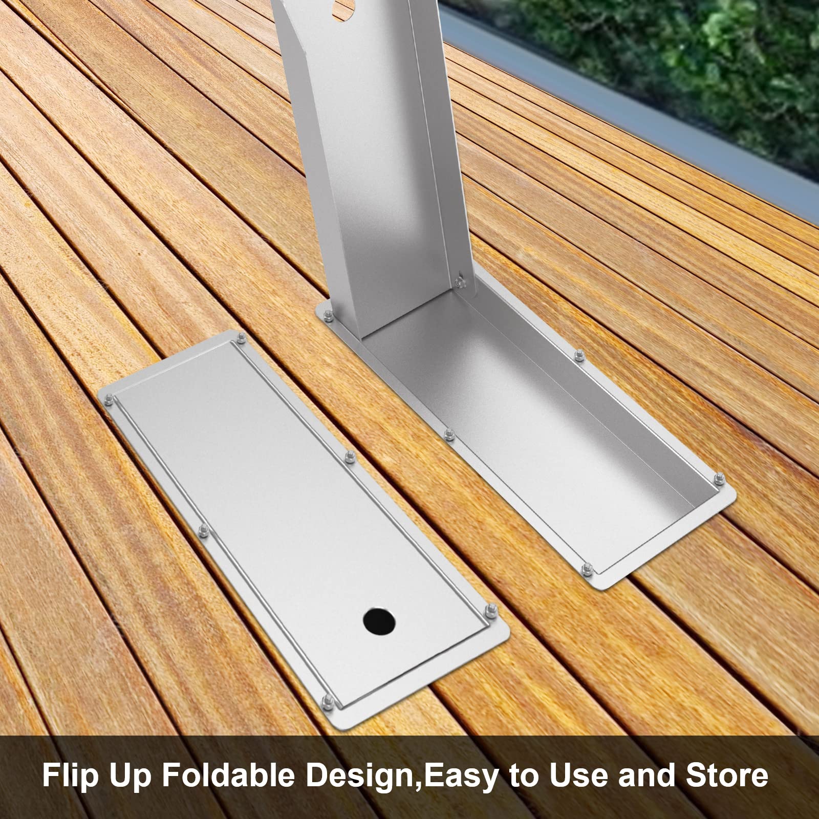 FAMIWIN Recessed Motorcycle Wheel Chocks for 24" Wheels, 1500 lbs