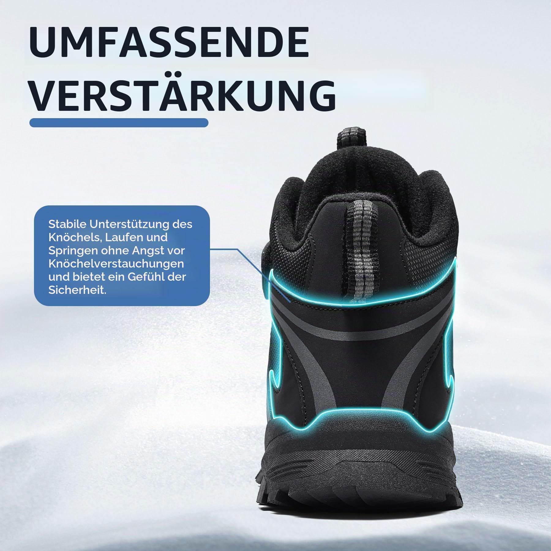 ASHION Kinder Winterschuhe Jungen Mädchen Schneestiefel Warm Gefütterte Trekking Stiefel