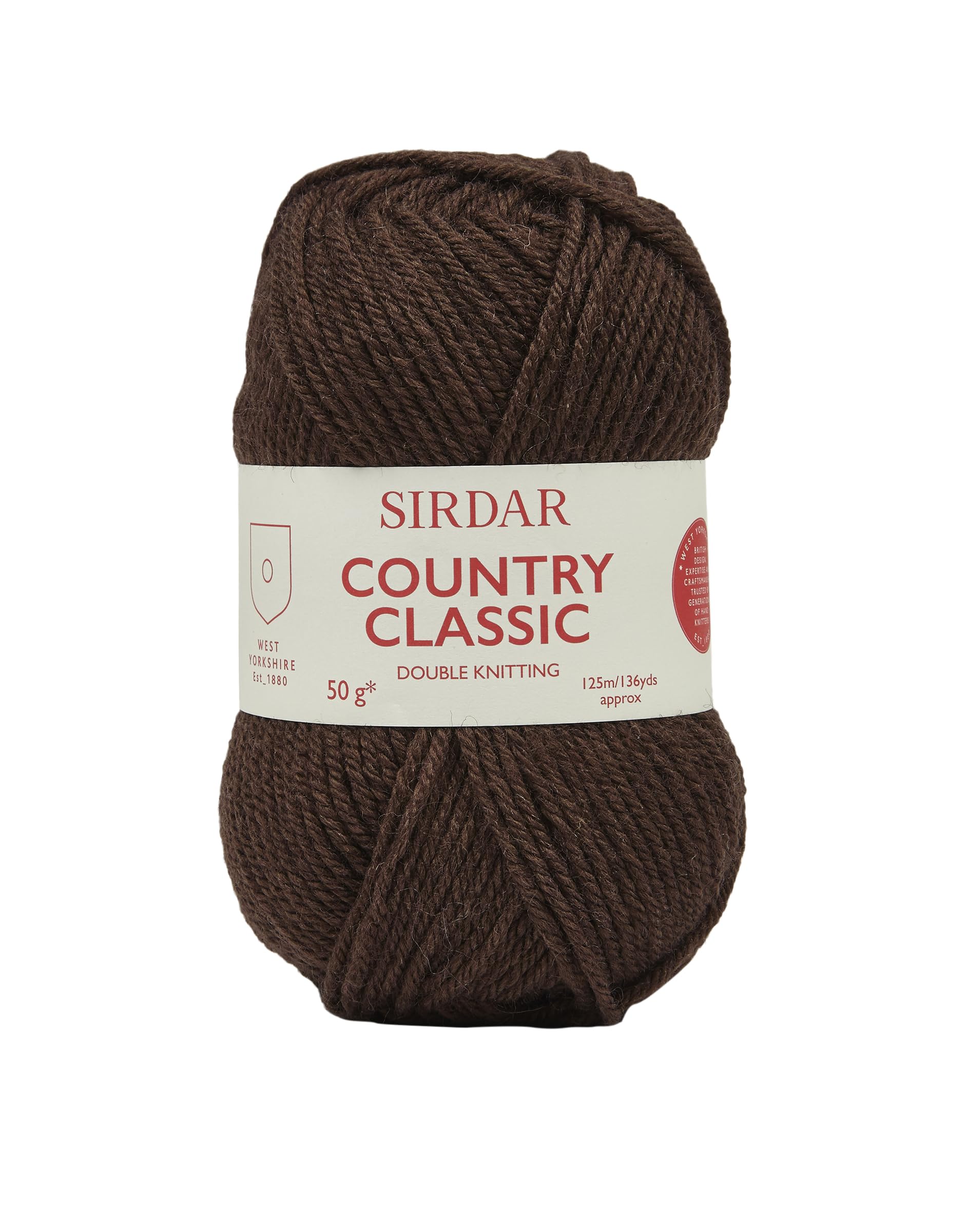Sirdar Country Classic DK Double Knitting, Chocolate Brown (854), 50g