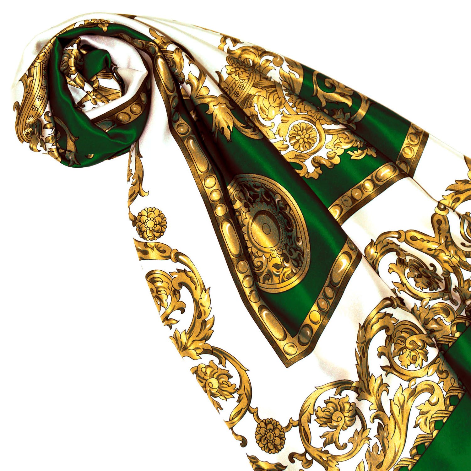LORENZO CANA Foulard pour la femme – écharpe à la mode de 100% soie pour le printemps et l´été avec les mesures de 100 x 100 cm – soyeux, élégant et très coloré – une sensation de luxe