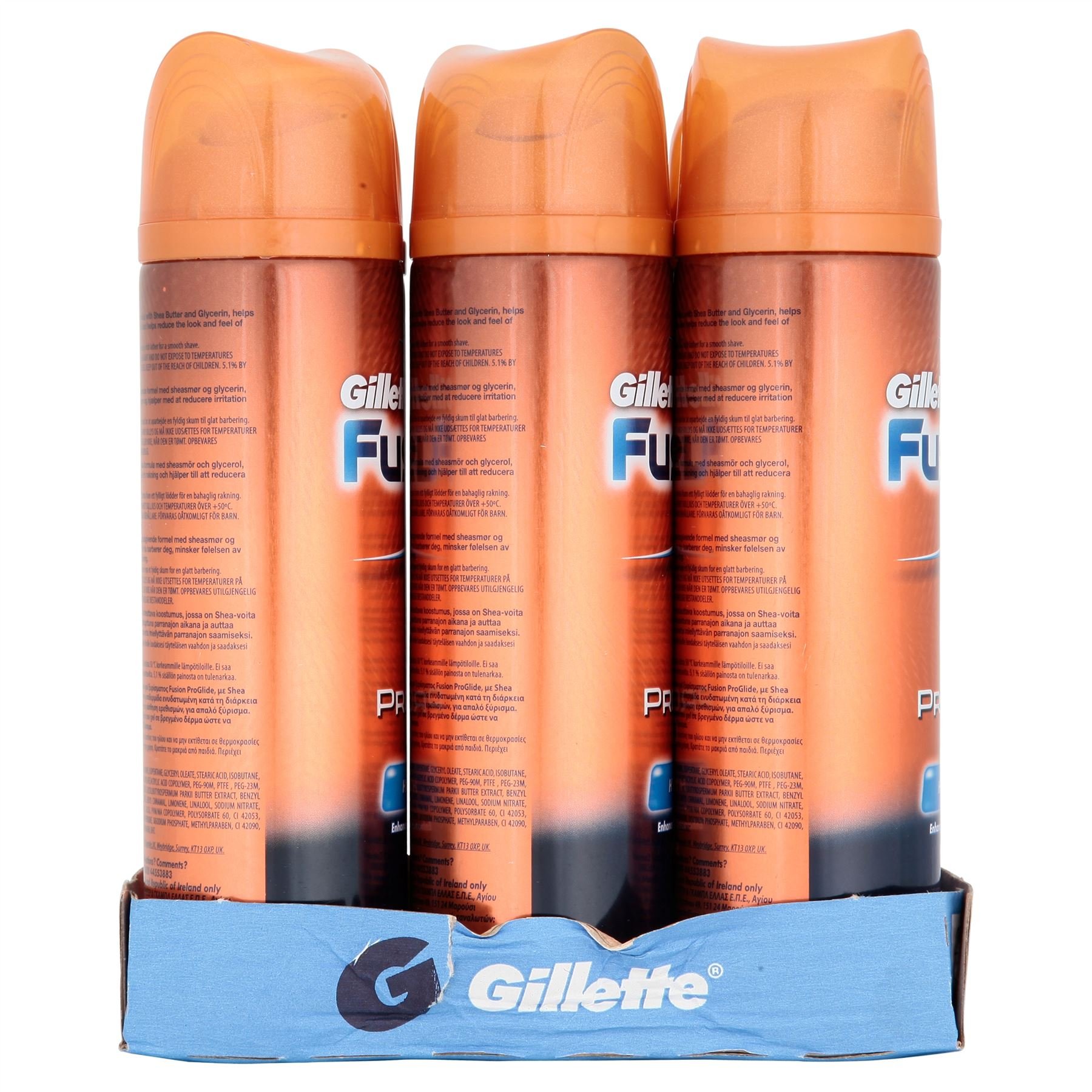 Gillette Fusion ProGlide Rasiergel, feuchtigkeitsspendend, 200 ml, 6 Stück