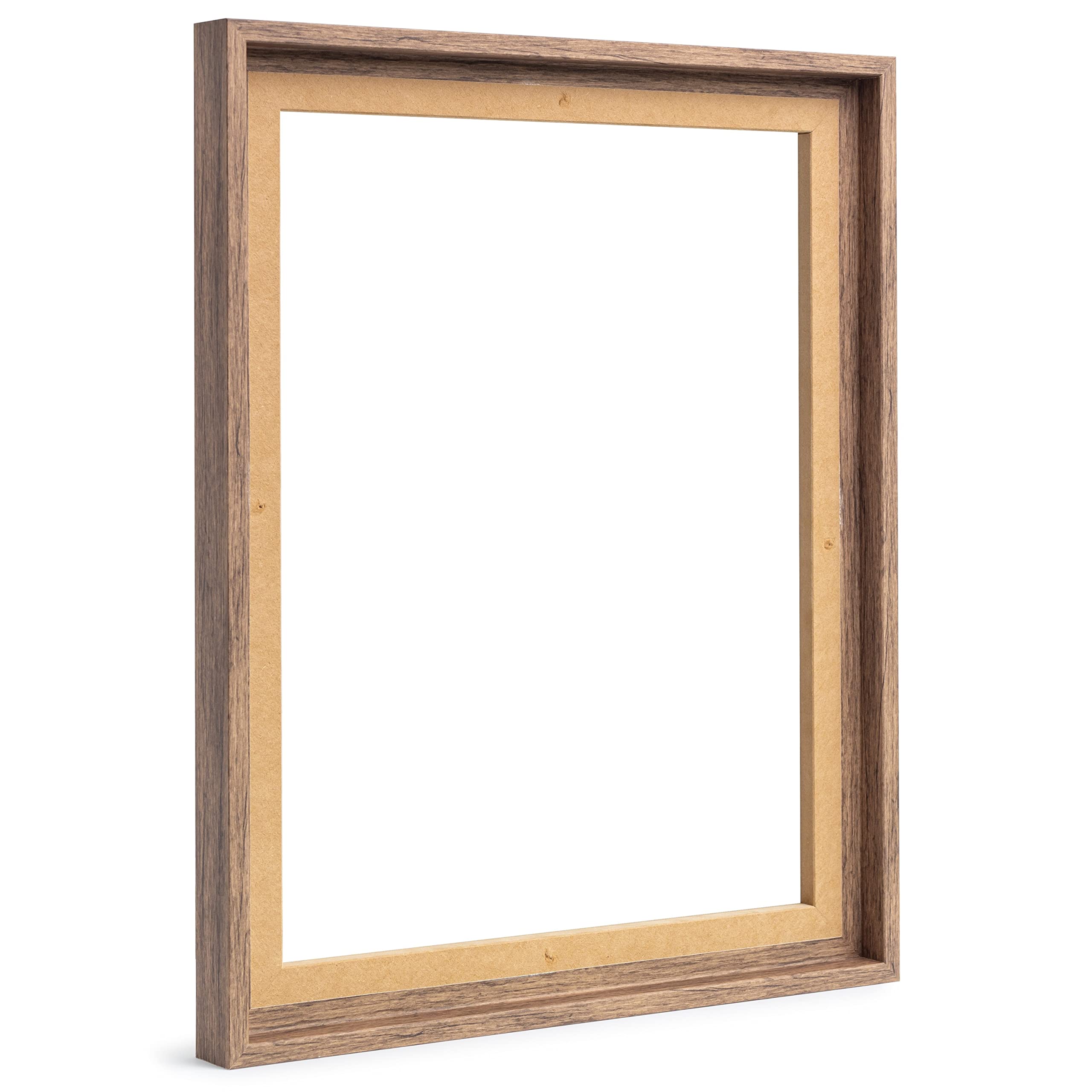 Cornice portafoto vuota per tela, su telaio, formato 80 x 120 cm, effetto legno di mela