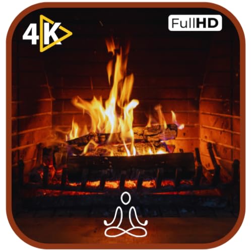 Kaminfeuer-Atmosphäre: Warmes Glühen und knisterndes Feuer-Bildschirmschoner