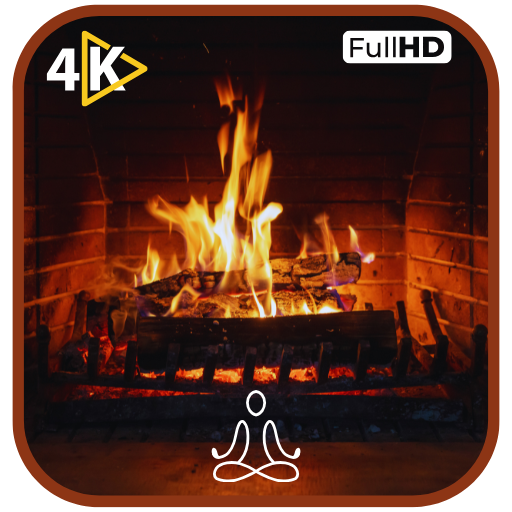 Kaminfeuer-Atmosphäre: Warmes Glühen und knisterndes Feuer-Bildschirmschoner