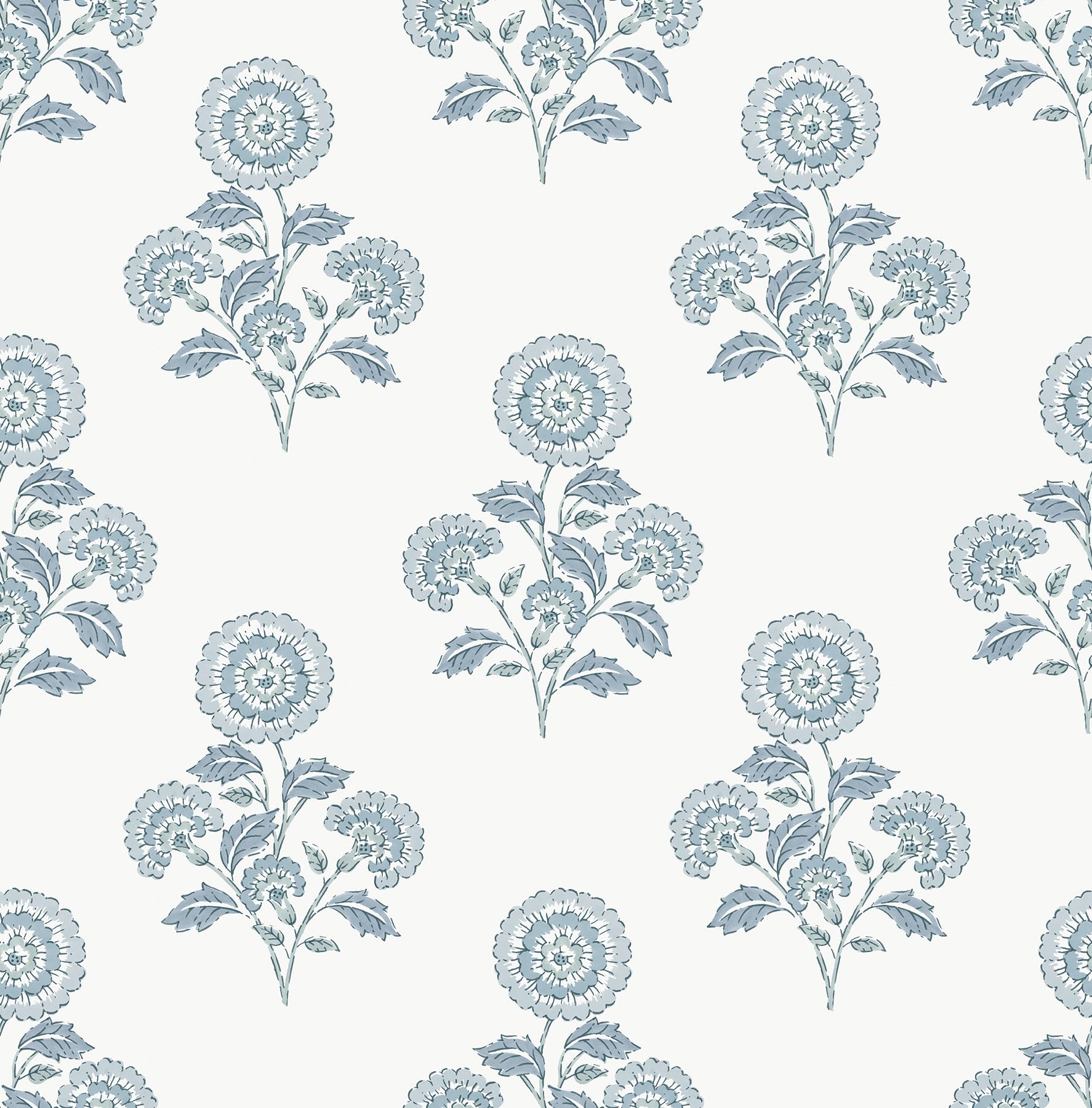 Papier peint autocollant bleu NuWallpaper Flourish cree une ambiance cosy dans votre salon
