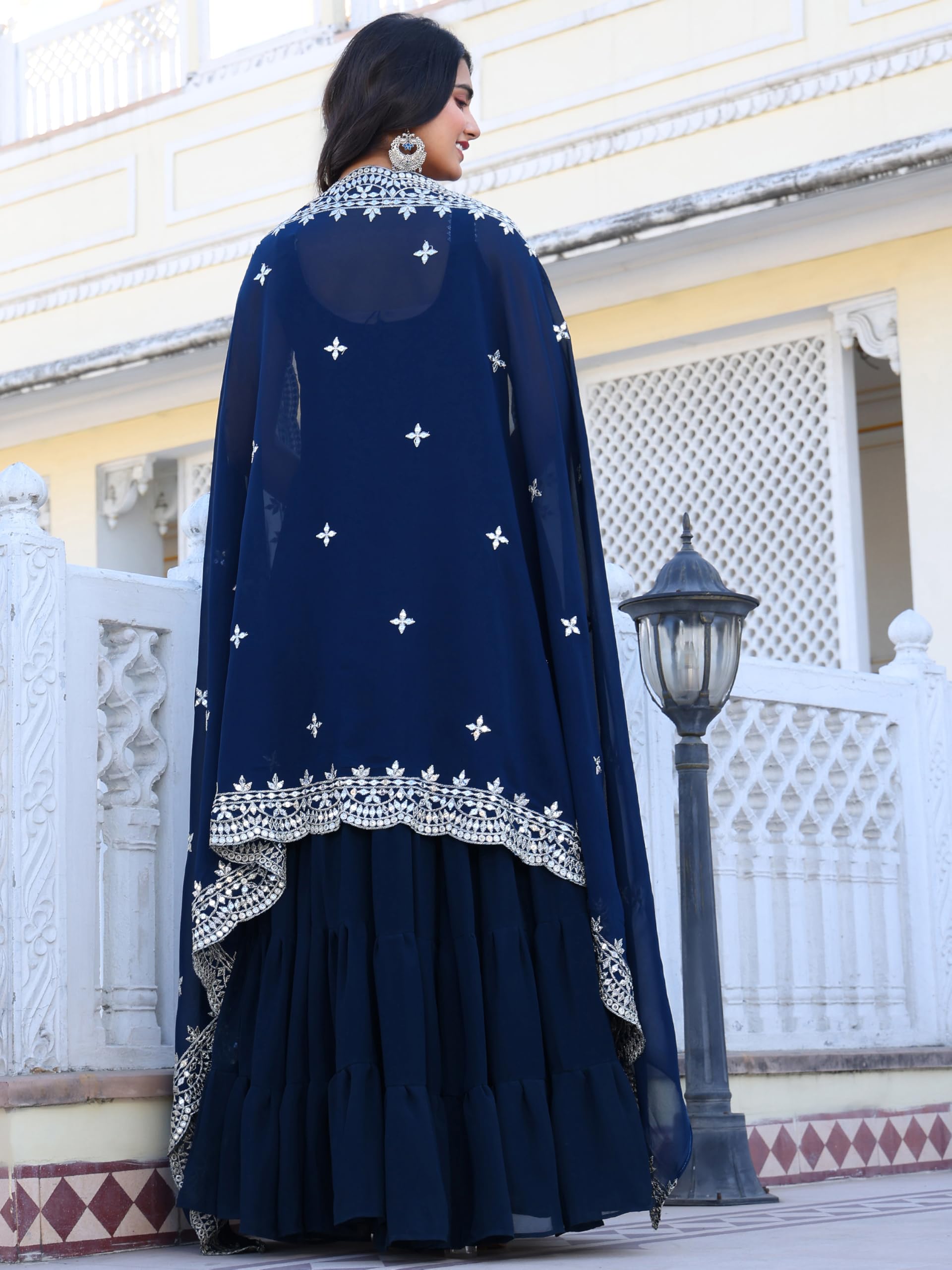 Fashion Basket Pink Georgette Anarkali Kurta For Women