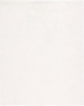 SAFAVIEH Area Rug 8x10 - Luxe Shag Collection - Large - Ivory, Handmade, Ultra Plush Thick Pile, Ideal for Living Room, Bedroom, Dining Space (SGX160A)