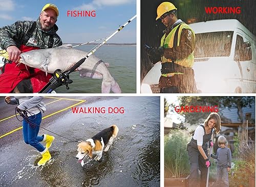 Miniatura 6 de RainRider Trajes de lluvia para hombres y mujeres, impermeable, chaqueta de lluvia de pesca, pantalones con peto, ligeros, reflectantes, equipo de