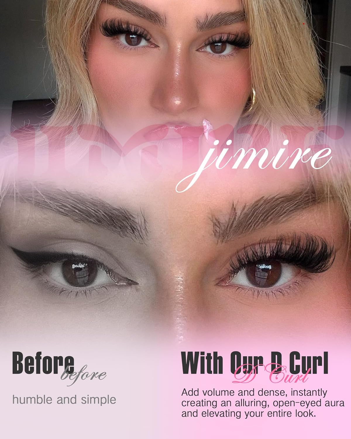 Mink Lashes Wispy Cat Eye Lashes Full 6D Volume False Eyelashes