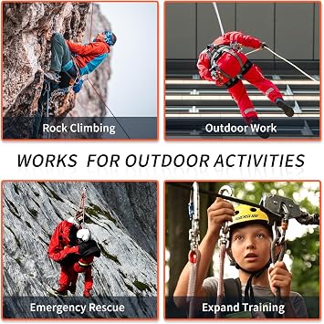 NewDoar CE & UIAA Certificated Static Climbing Rope 14KN 8mm(5/16in) High Strength Accessory Cords Safety for Rock Climbing, Outdoor Survival, Hiking, Mountaineering-Orange/10M