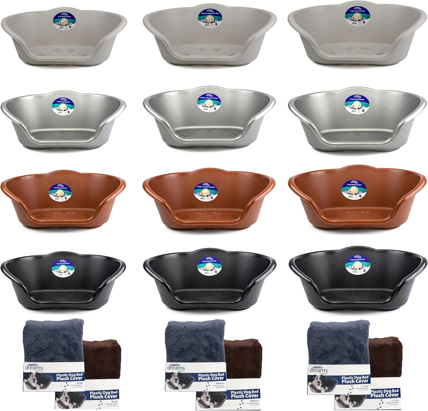 medium plastic dog bed