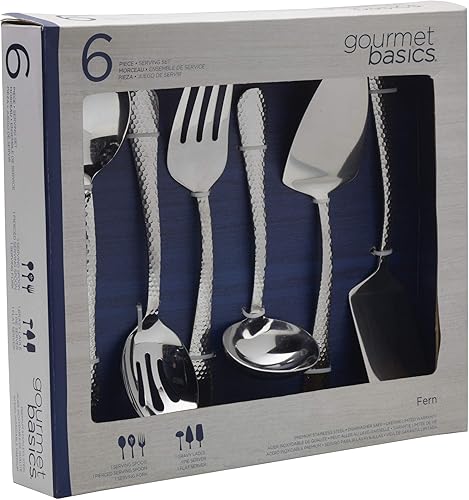 Miniatura 3 de Gourmet Basics by Mikasa Juego de servir helechos, 6 piezas