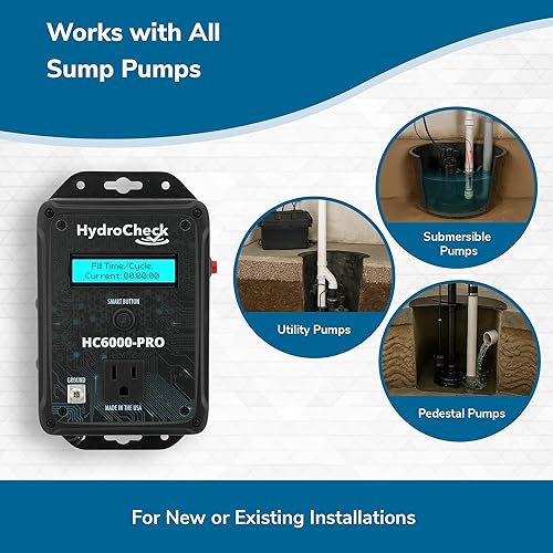 Miniatura 6 de HC6000-PRO Interruptor de flotador de bomba de sumidero inteligente y monitor de rendimiento con seguimiento de datos, pantalla LCD información en