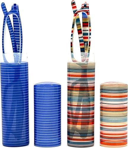 Gafas de lectura para mujer, con bloqueo de luz azul, antifatiga ocular, tubo para lector de computadora, pequeño, vidrio fino, compacto