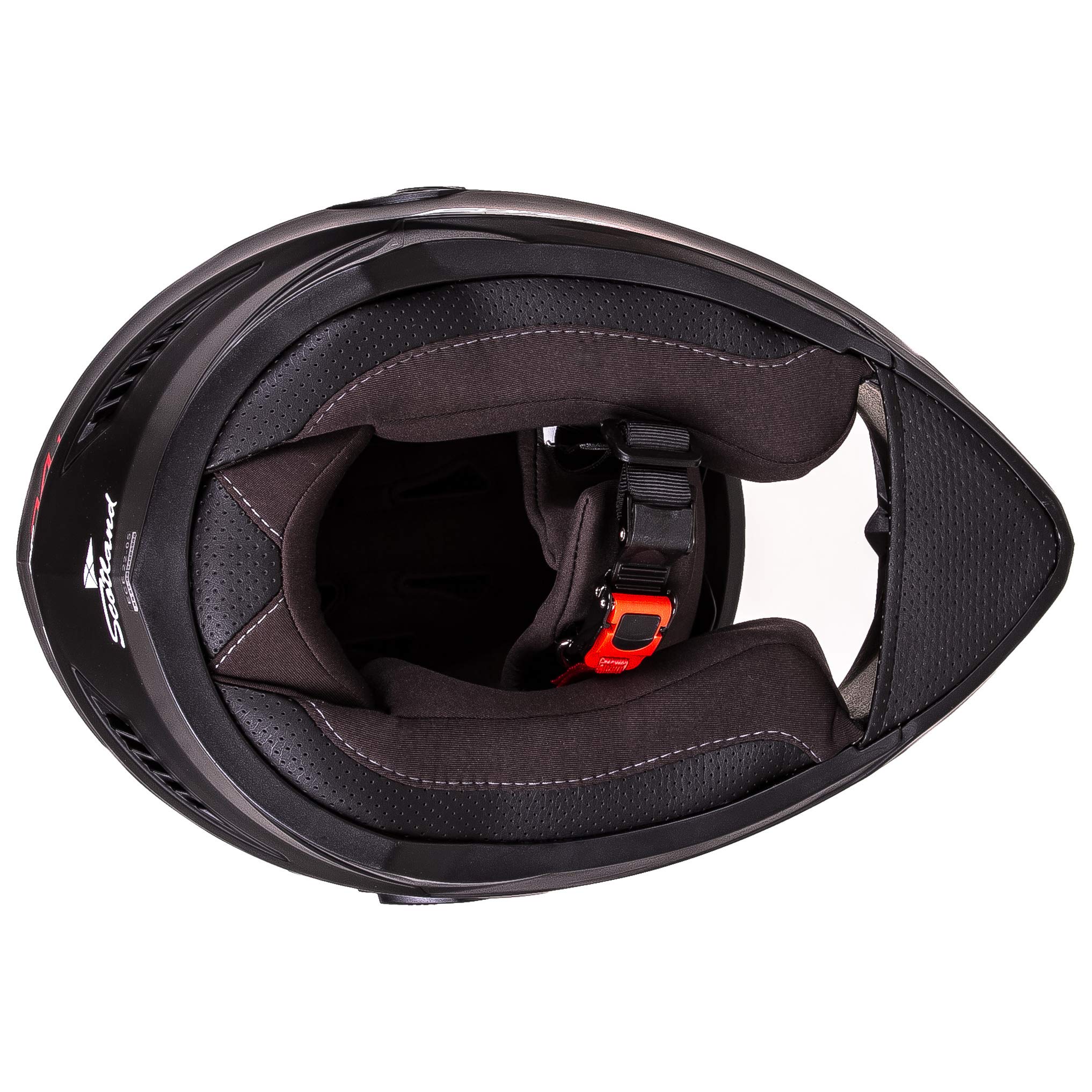 Scotland Casque Intégral en polycarbonate avec visière anti-rayures, Noir, Taille XL