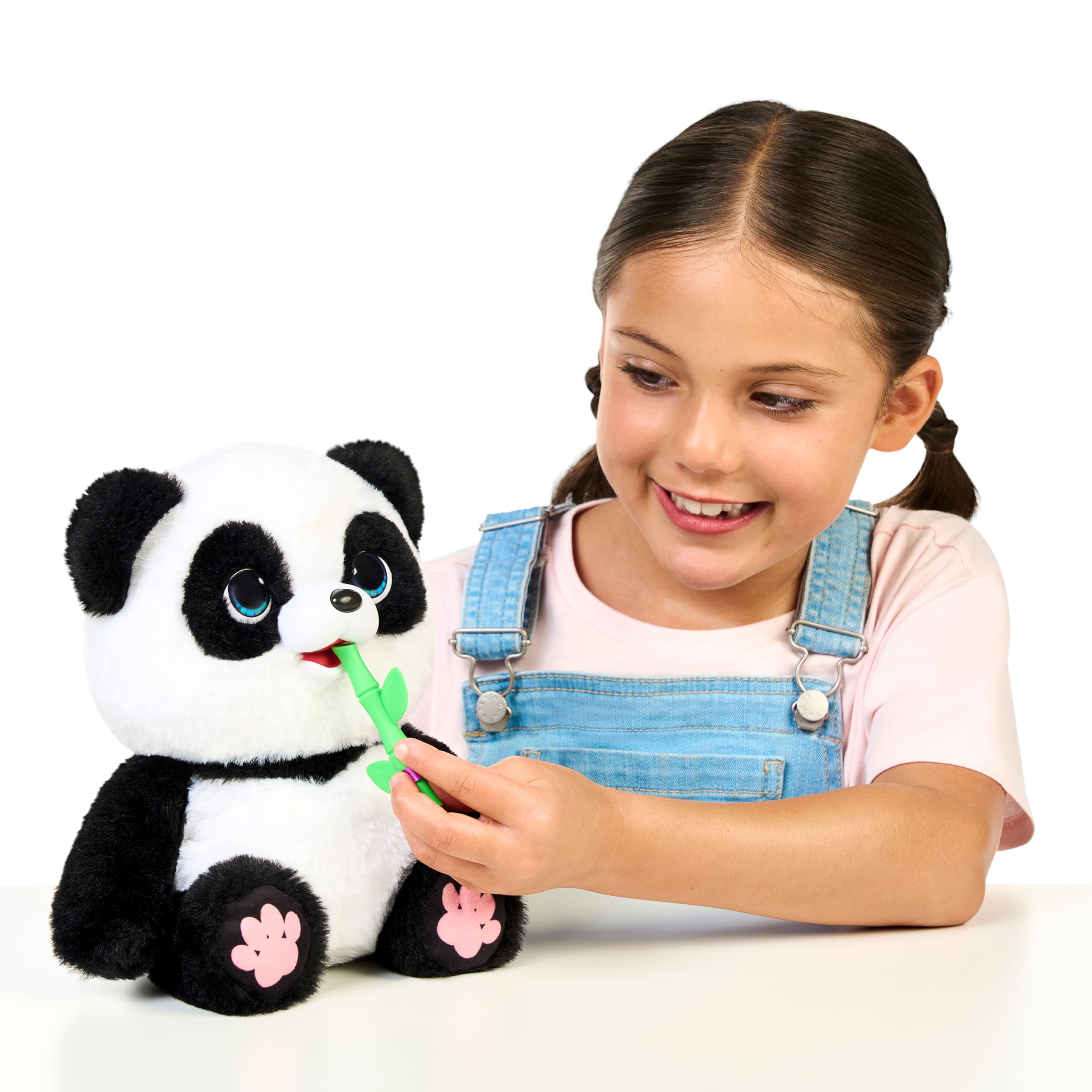 Little Live Pets My Baby Talking Panda ChuChu, Cuddly Panda Toy Plush with 50+ Sounds, Potty Dance, Kick, Feed, Kids Interactive Animal Toys Ages 4+