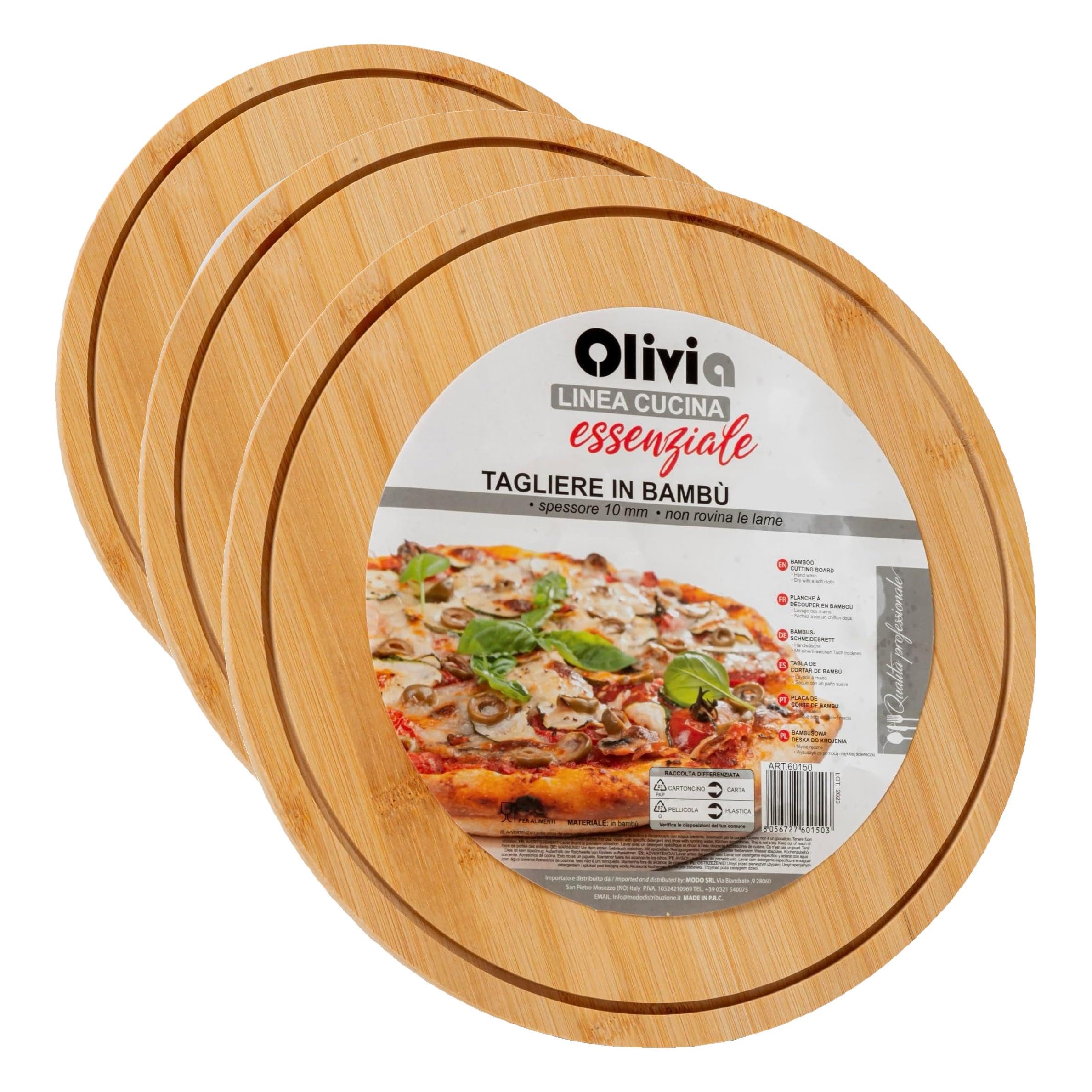 Planche à découper ronde en bois pour vos soirées pizza et apéritif