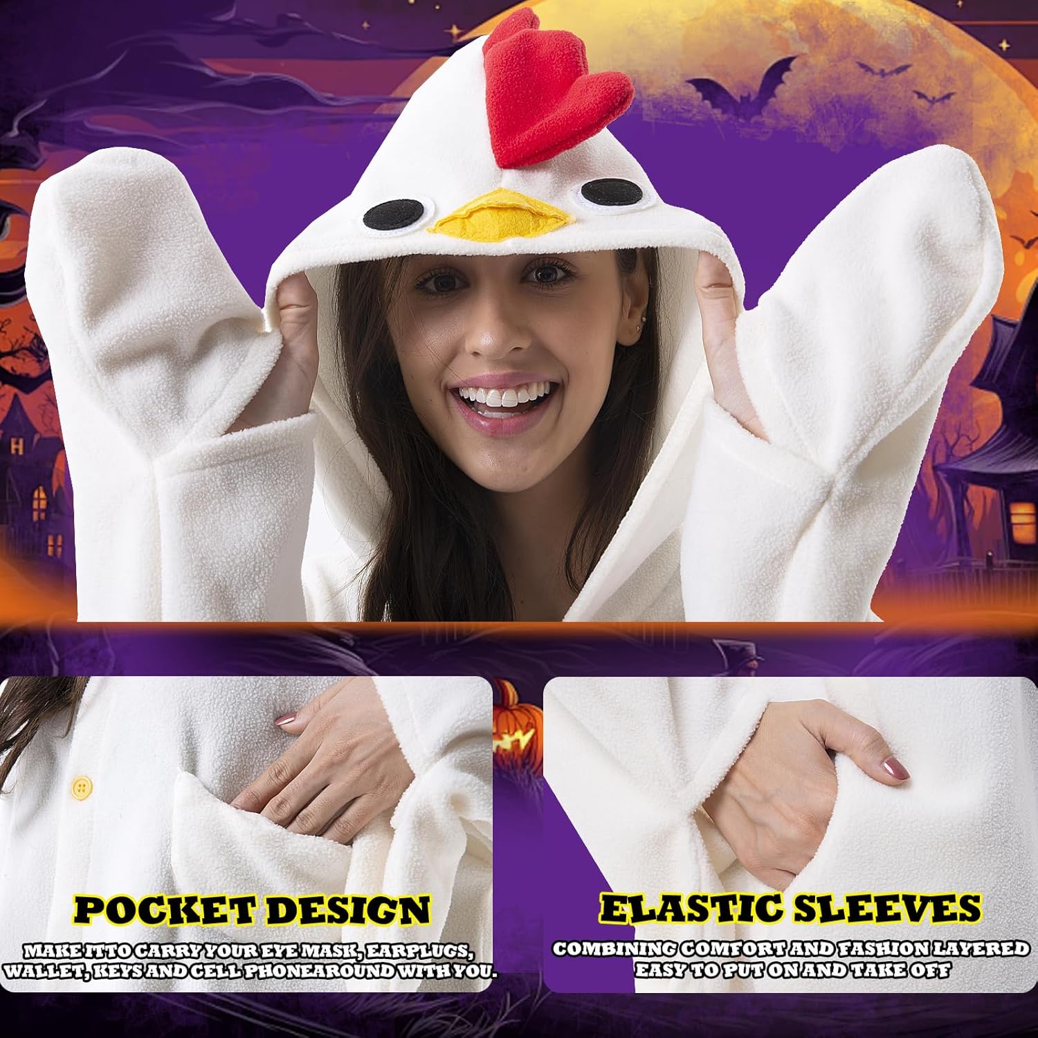 Beauty Shine Unisex Adult Onesie One Piece Pajamas Cosplay Cartoon Costume Halloween Christmas Sleepwear Jumpsuit Homewear - Image 6