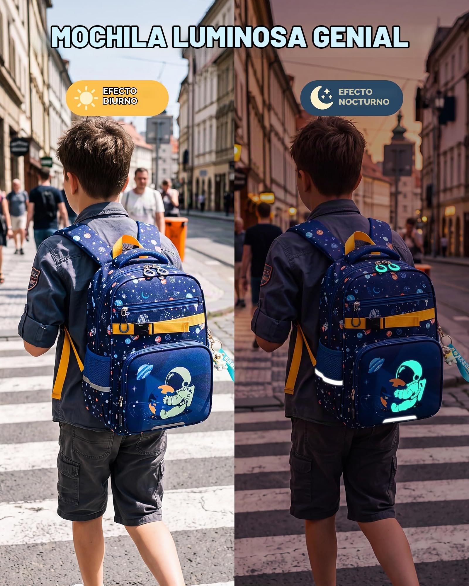 Amythe 3 Piezas mochila escolar niño a partir de 1ª clase para colegio