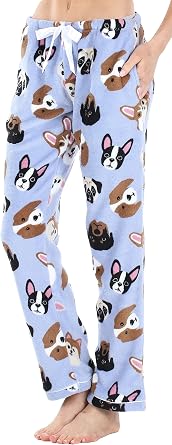 PajamaMania Womens Plush Fleece Pajama Pants with Pockets
