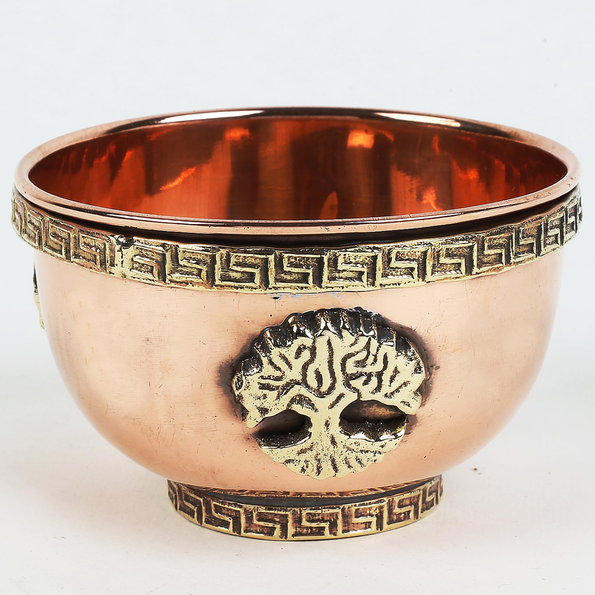 Indian Consigners Small Altar Witchcraft Serving, Offering or Smudging Bowl Copper Home Decore Incence Holder (Tree Of Life Bowl)