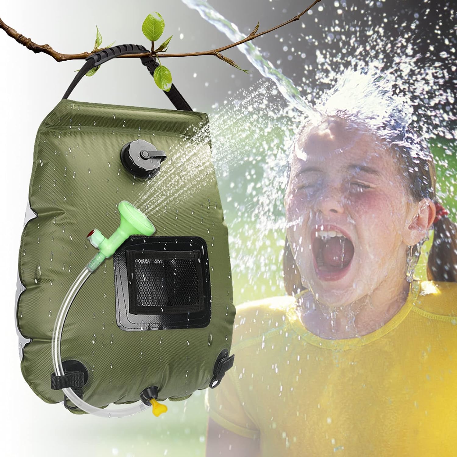 Punvot Solar Shower Bag for Camping, Portable Shower Camping 5 Gallon