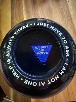 Recovery 8 Ball - Sobriety Decision Ball | AA Al-Anon Program Gift | Alcoholics Anonymous Support Tool | Best Sobriety Gift 2025