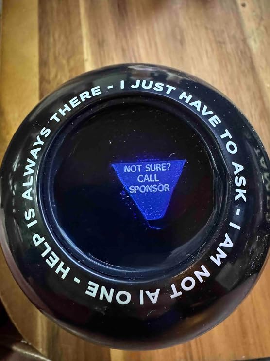 Recovery 8 Ball - Sobriety Decision Ball | AA Al-Anon Program Gift | Alcoholics Anonymous Support Tool | Best Sobriety Gift 2025